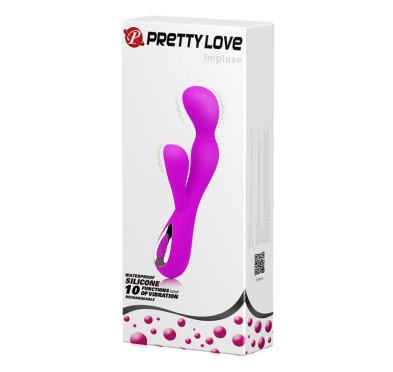 Wibrator z masażerem łechtaczki gspot 19cm 10 tryb